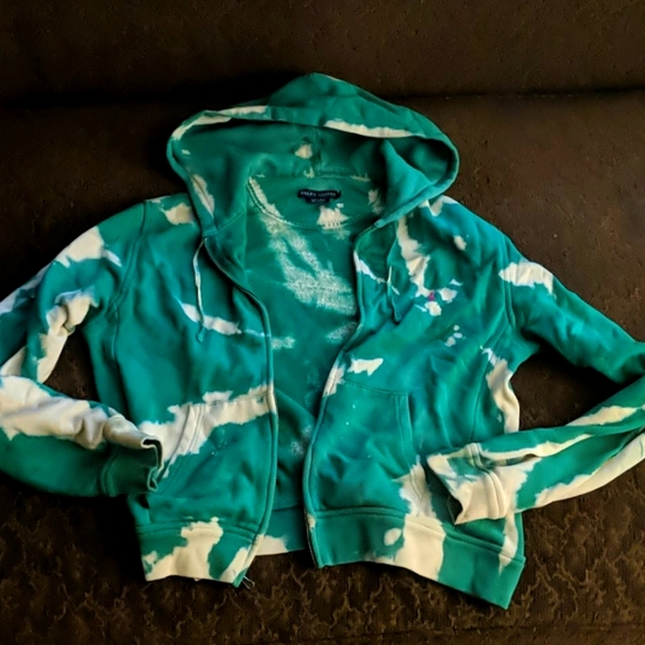 Ralph Lauren Bleached Green Zip Up Hoodie - Picture 1 of 4